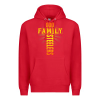 Red god family steeler shirt father's day gift tee t shirt Premium Hoodie - DesigneFamous