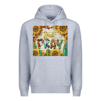 Heather Grey just pray Premium Hoodie - BarkalooDesign