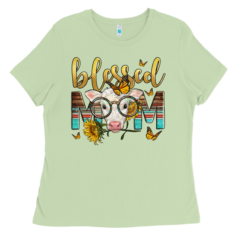 Western Blessed Mom Baby Calf Ladies Tee by LillyAllenDesigns | Teevron