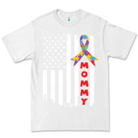 White lil autism mom Premium Tee - CowhideDigitalArt