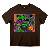 Chocolate Brown drink up witches tumbler Heavy Core Tee - BundleAndBundleShop