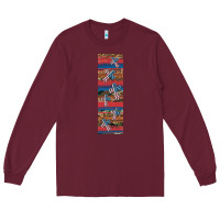 Burgundy usa flag and cross penwraps Long Sleeve Tee - Artiststas