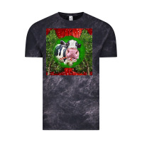 Cloud Black christmas holstein Vintage Tee - LillyAllenDesigns