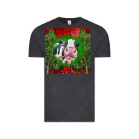 Vintage Black christmas holstein Vintage Tee - LillyAllenDesigns