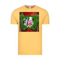 Vintage Mustard christmas holstein Vintage Tee - LillyAllenDesigns