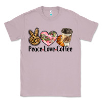 Lilac peace love coffee Classic Tee - BarkalooDesign