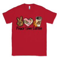 Red peace love coffee Classic Tee - BarkalooDesign
