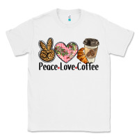 White peace love coffee Classic Tee - BarkalooDesign