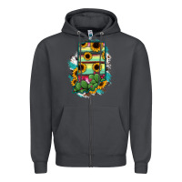 Smoke Indiana Map Sunflower Cactus Serape Zipper Hoodie - RanaPortraitStore