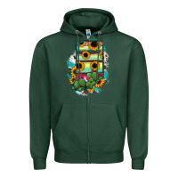 Sports Green Indiana Map Sunflower Cactus Serape Zipper Hoodie - RanaPortraitStore