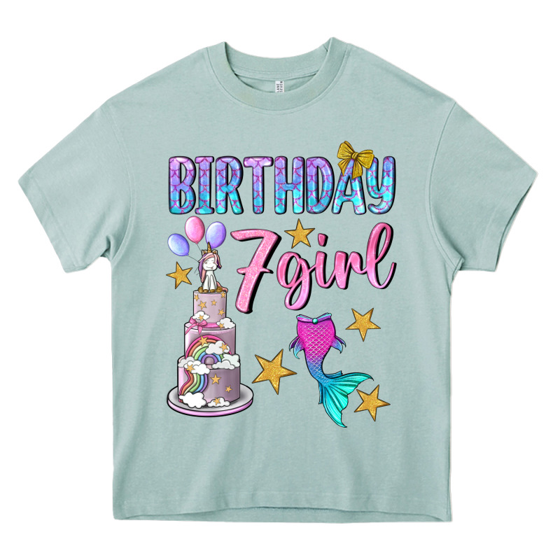 Birthday Girl 7 Heavy Core Tee by BundleAndBundleShop | Teevron