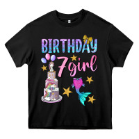 Black birthday girl 7 Heavy Core Tee - BundleAndBundleShop