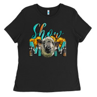 Black Western Show Mom Sheep Ladies Tee - LillyAllenDesigns