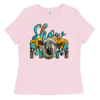 Bubblegum Pink Western Show Mom Sheep Ladies Tee - LillyAllenDesigns