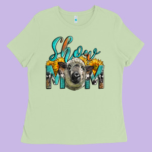 Western Show Mom Sheep Ladies Tee Designed By Lillyallendesigns