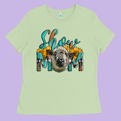 Western Show Mom Sheep Ladies Tee Designed By Lillyallendesigns