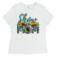 White Western Show Mom Sheep Ladies Tee - LillyAllenDesigns