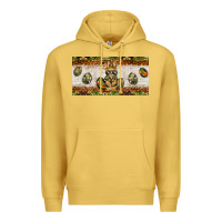 Antique Gold easter camouflage egg hunter bunny license plate template Premium Hoodie - BarkalooDesign