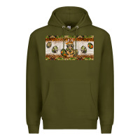 Army Green easter camouflage egg hunter bunny license plate template Premium Hoodie - BarkalooDesign