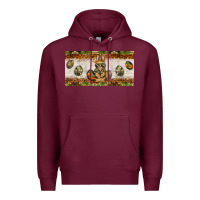 Burgundy easter camouflage egg hunter bunny license plate template Premium Hoodie - BarkalooDesign