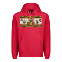 Cardinal easter camouflage egg hunter bunny license plate template Premium Hoodie - BarkalooDesign