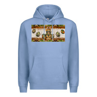 Colony Blue easter camouflage egg hunter bunny license plate template Premium Hoodie - BarkalooDesign