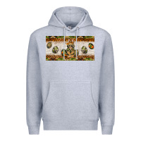 Heather Grey easter camouflage egg hunter bunny license plate template Premium Hoodie - BarkalooDesign