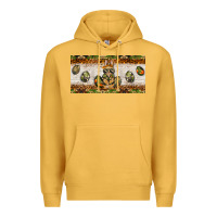 Mustard easter camouflage egg hunter bunny license plate template Premium Hoodie - BarkalooDesign