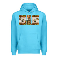 Ocean Blue easter camouflage egg hunter bunny license plate template Premium Hoodie - BarkalooDesign