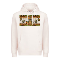 Pale Pink easter camouflage egg hunter bunny license plate template Premium Hoodie - BarkalooDesign