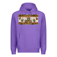 Purple easter camouflage egg hunter bunny license plate template Premium Hoodie - BarkalooDesign
