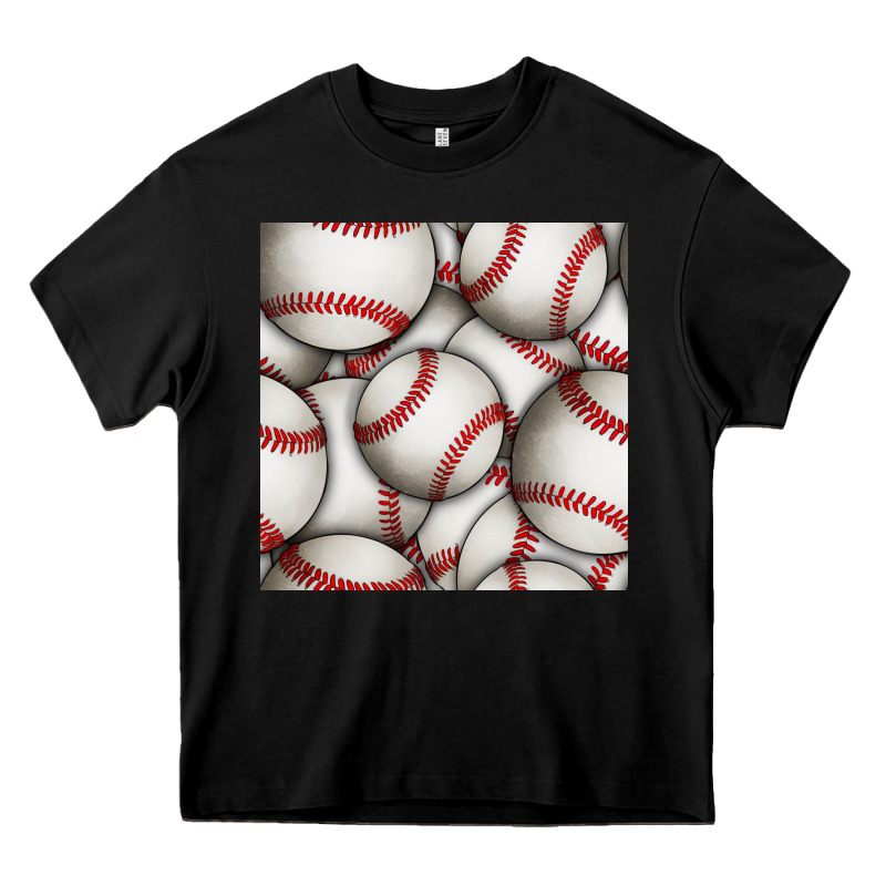 Baseball Seamless Pattern Heavy Core Tee by BundleAndBundleShop | Teevron