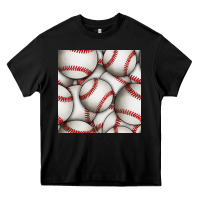 Black baseball seamless pattern Heavy Core Tee - BundleAndBundleShop