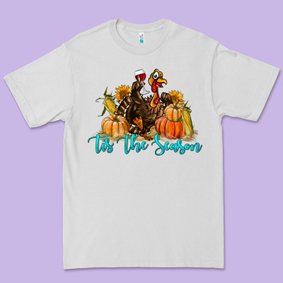 Western Fall Turkey Tis The Season Premium Tee Designed By Lillyallendesigns
