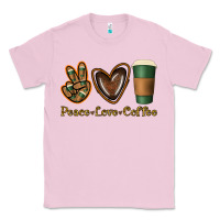 Bubblegum Pink peace love coffee Classic Tee - Jasminsmagicworld