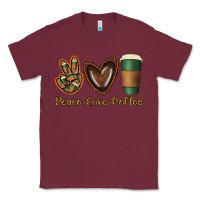 Burgundy peace love coffee Classic Tee - Jasminsmagicworld
