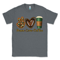 Charcoal Heather peace love coffee Classic Tee - Jasminsmagicworld