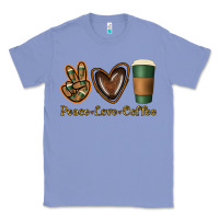 Colony Blue peace love coffee Classic Tee - Jasminsmagicworld