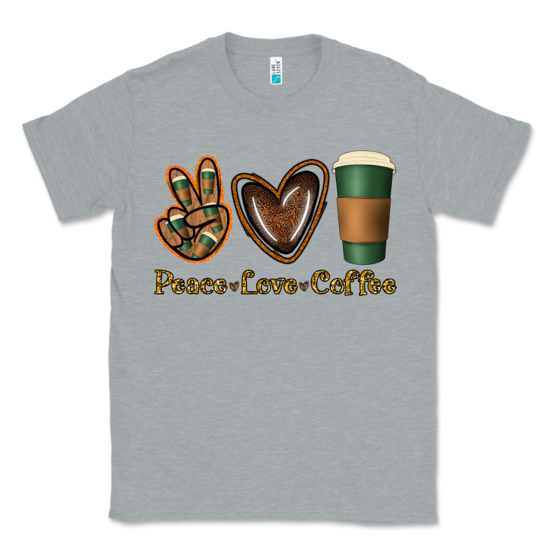 Peace Love Coffee Classic Tee by Jasminsmagicworld | Teevron
