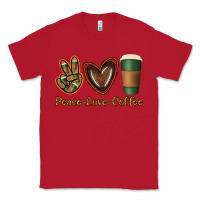 Red peace love coffee Classic Tee - Jasminsmagicworld