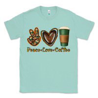 Seafoam peace love coffee Classic Tee - Jasminsmagicworld