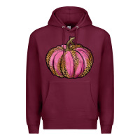 Burgundy leopard cancer pumpkin Premium Hoodie - RanaPortraitStore