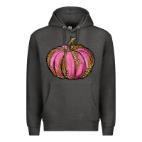 Charcoal Heather leopard cancer pumpkin Premium Hoodie - RanaPortraitStore