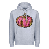 Heather Grey leopard cancer pumpkin Premium Hoodie - RanaPortraitStore