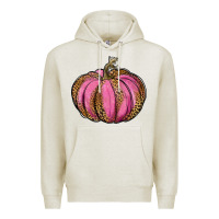Oatmeal Heather leopard cancer pumpkin Premium Hoodie - RanaPortraitStore