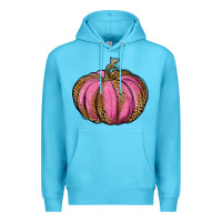 Ocean Blue leopard cancer pumpkin Premium Hoodie - RanaPortraitStore
