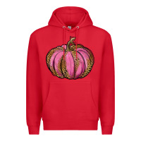 Red leopard cancer pumpkin Premium Hoodie - RanaPortraitStore