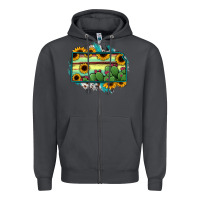 Smoke Kansas map sunflower catus serape Zipper Hoodie - RanaPortraitStore