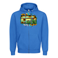 True Royal Kansas map sunflower catus serape Zipper Hoodie - RanaPortraitStore