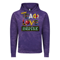 Cloud Purple teach love inspire Vintage Hoodie - BarkalooDesign